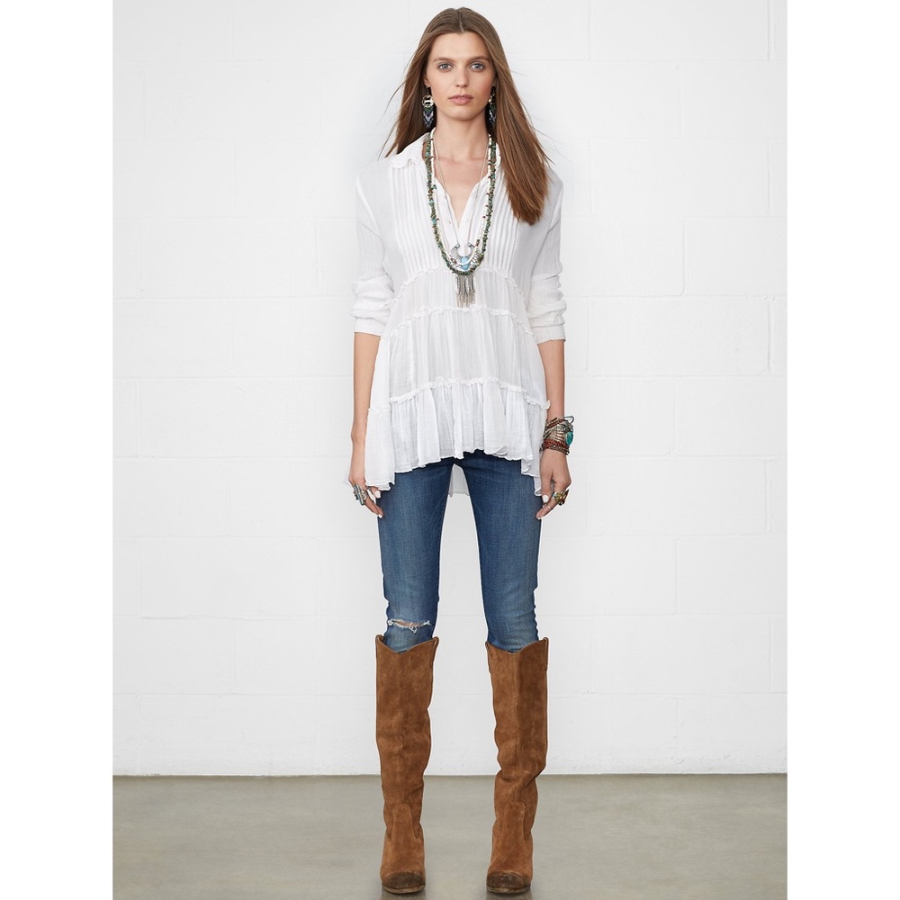Denim and Supply white babydoll Gauze dress/blouse Large